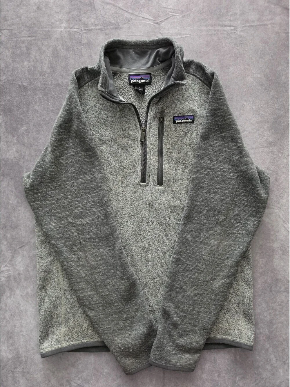 Patagonia Better Sweater 1/4 Zip Fleece Pullover Men's Medium Gray Hiking